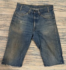 Vintage 1977 Levi s Orange Tab Cut Off Denim Shorts USA 32