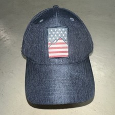 America USA Flag Mountain Outdoor Cap Mens Hat Baseball Stars Stripes Patch Blue