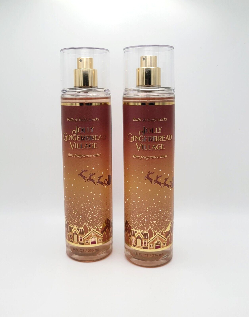 2 Bath & Body Works Jolly Gingerbread Village Fragrance Body Mist
