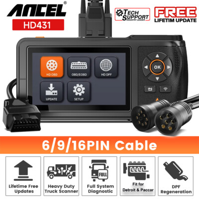 #ad Full System HDOBD amp; OBD2 Truck Scanner DPF Regen Diagnostic for Detroit Paccar $229.59
