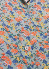 BFA Classics Dress Womens Petite 6P Multicolor Floral Button Up Short Sleeve