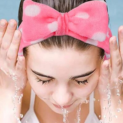 9 Pack Spa Headband for Women Facial Makeup Soft Coral  display picture 1