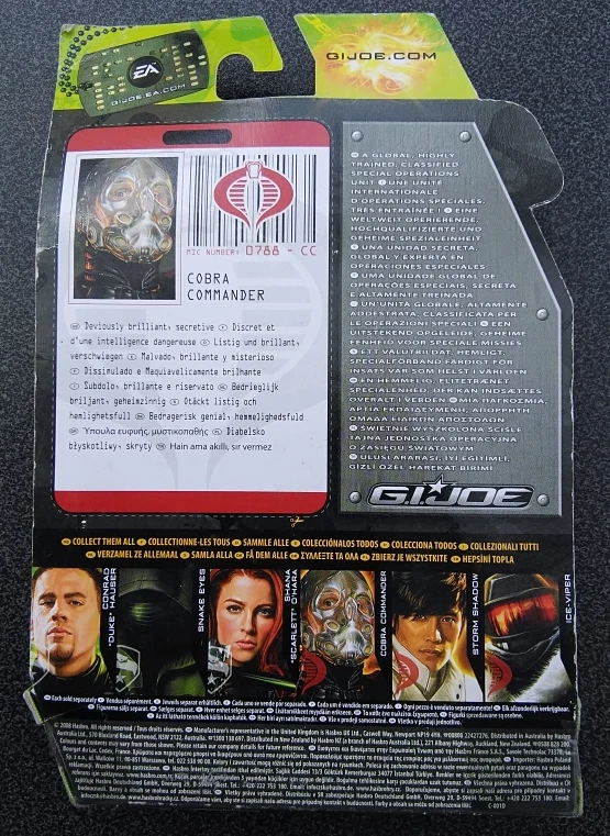 ACTION FIGURE - G.I.JOE The rise of Cobra - COBRA COMMANDER - HASBRO 2008 NUOVO - Immagine 2 di 3