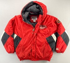 Vintage 1990 s Detroit Red Wings Center Ice Starter Jacket Puffer Coat Large NHL