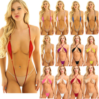 Frauen Sexy Bh Bikini Set Tanga Mini Badeanzug Bademode Beachwear Teddy Unterwasche Ebay