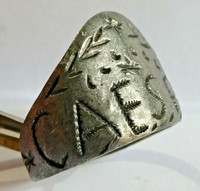 ANCIENT ROMAN COLOR SILVER LEGIO RING RARE CAESAR ENGRAVED