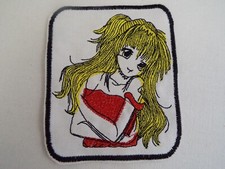 Yellow Red Anime Girl Embroidered Iron-on Patch