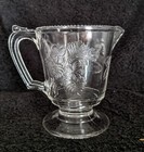 EAPG Campbell-Jones and Co."Pansy-Moss Rose" Footed Creamer 1870's (UV Reactive) — photo 3