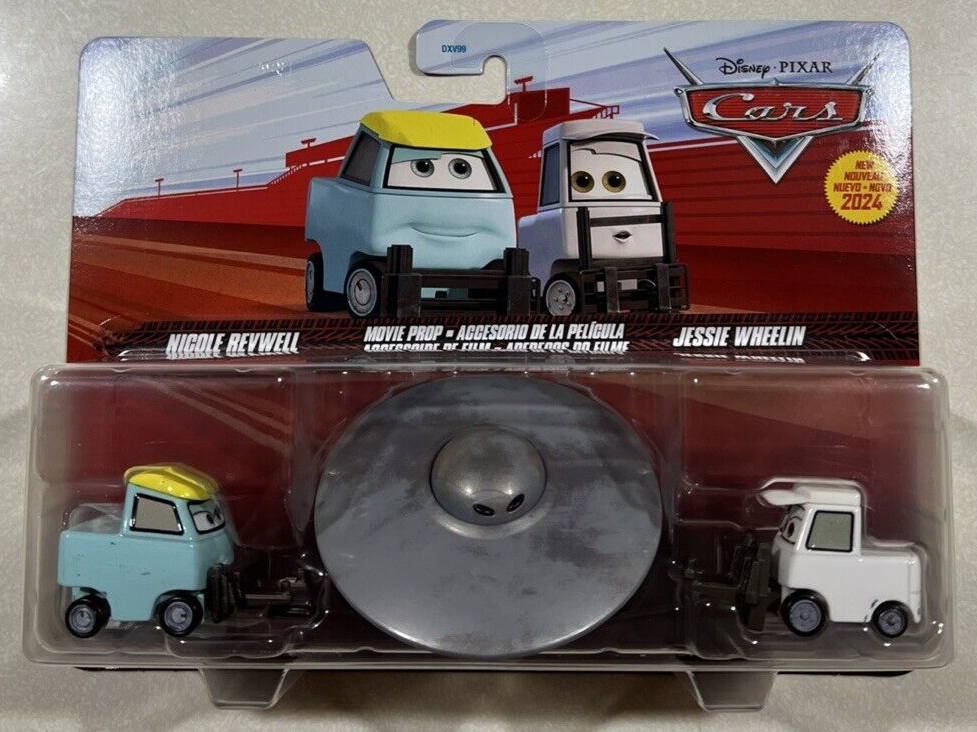 NEW 2024 DISNEY PIXAR CARS 3 PACK NICOLE REVWELL,MOVIE PROP UFO