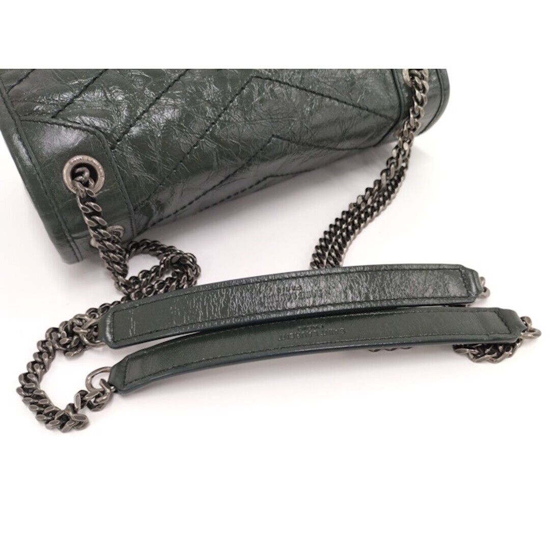 Yves Saint Laurent Niki Chain Shoulder Bag khaki Leather Yves Saint Laurent Niki Chain Shoulder Bag khaki Leather