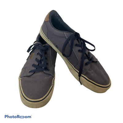   VANS Blue Grey Canvas Skate Shoes US Mens Size 10 VN-ONLU8V6 (RR5)