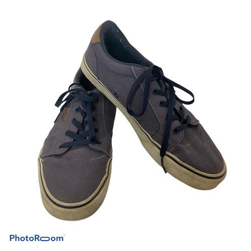 🚀 VANS Blue Grey Canvas Skate Shoes US 