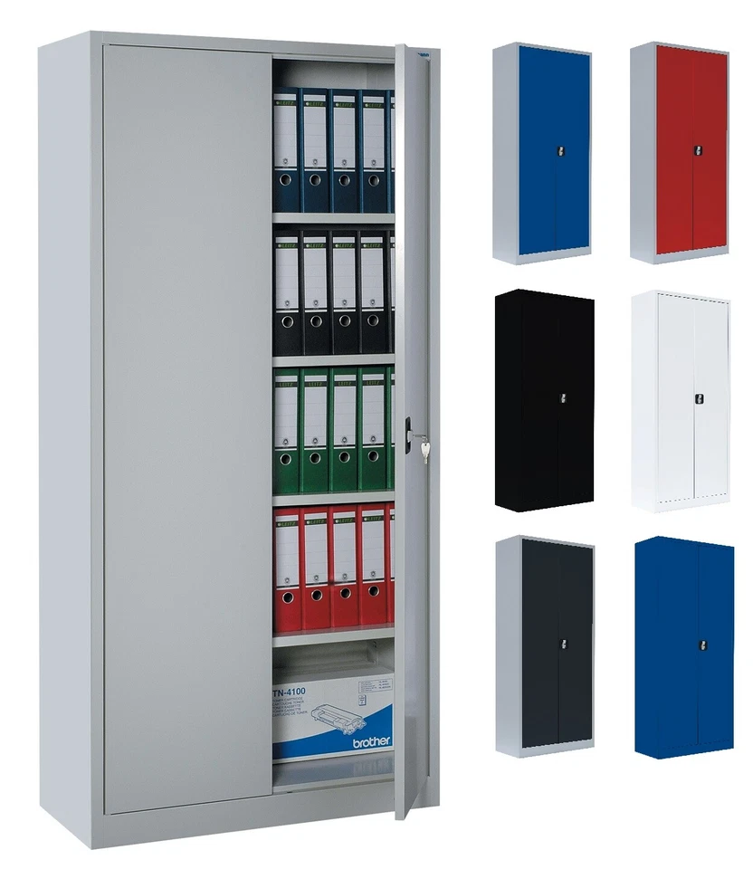 LÜLLMANN Aktenschrank Metallschrank abschließbar Büroschrank komplett montiert 180cmx80cm
