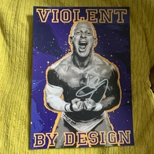 ERIC YOUNG signed art card IMPACT autograph violent by design signature wwe