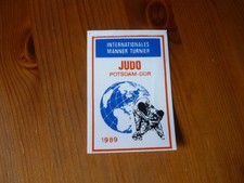 alter Aufkleber Sticker  Judo  Int. Männer Turnier Potsdam DDR 1989