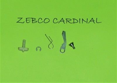 Zebco Cardinal 4 Reel Cream  Anti-R Button, ''C'' Clip, Hook, Spring &Screw Lot 54