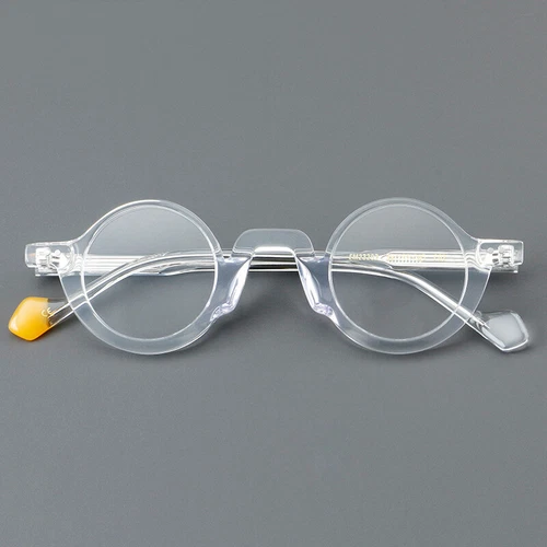 Classic Acetate Round Eyeglasses Men Women Clear Lens Fashion Glasses Frames New - Picture 15 of 28