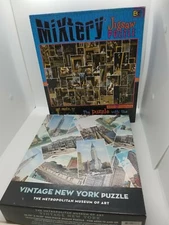 Lot Of 2 Mixtery Jigsaw Puzzle 1000 Puzzling Paintings + Vintage New York 500