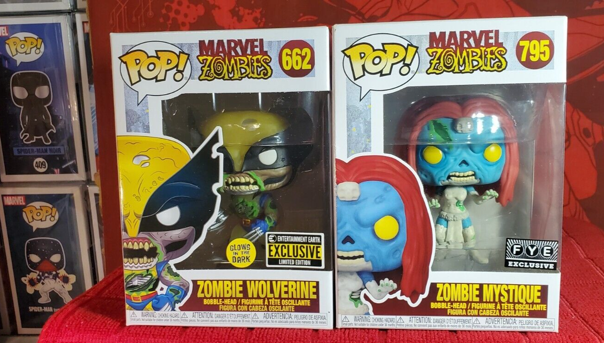 Funko Pop Marvel ZOMBIES - ZOMBIE WOLVERINE #662 GITD & ZOMBIE