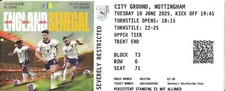 England v Senegal Ticket Stub 10th June 2025 (Perfect Condition)