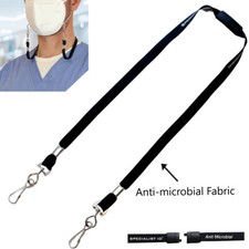 2 Pack - Antimicrobial Face Mask Lanyards with Breakaway Clasp for Kids Adults
