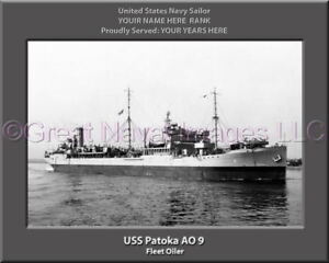 USS Patoka AO 9 Personalized Canvas Ship Photo Print Navy Veteran Gift 