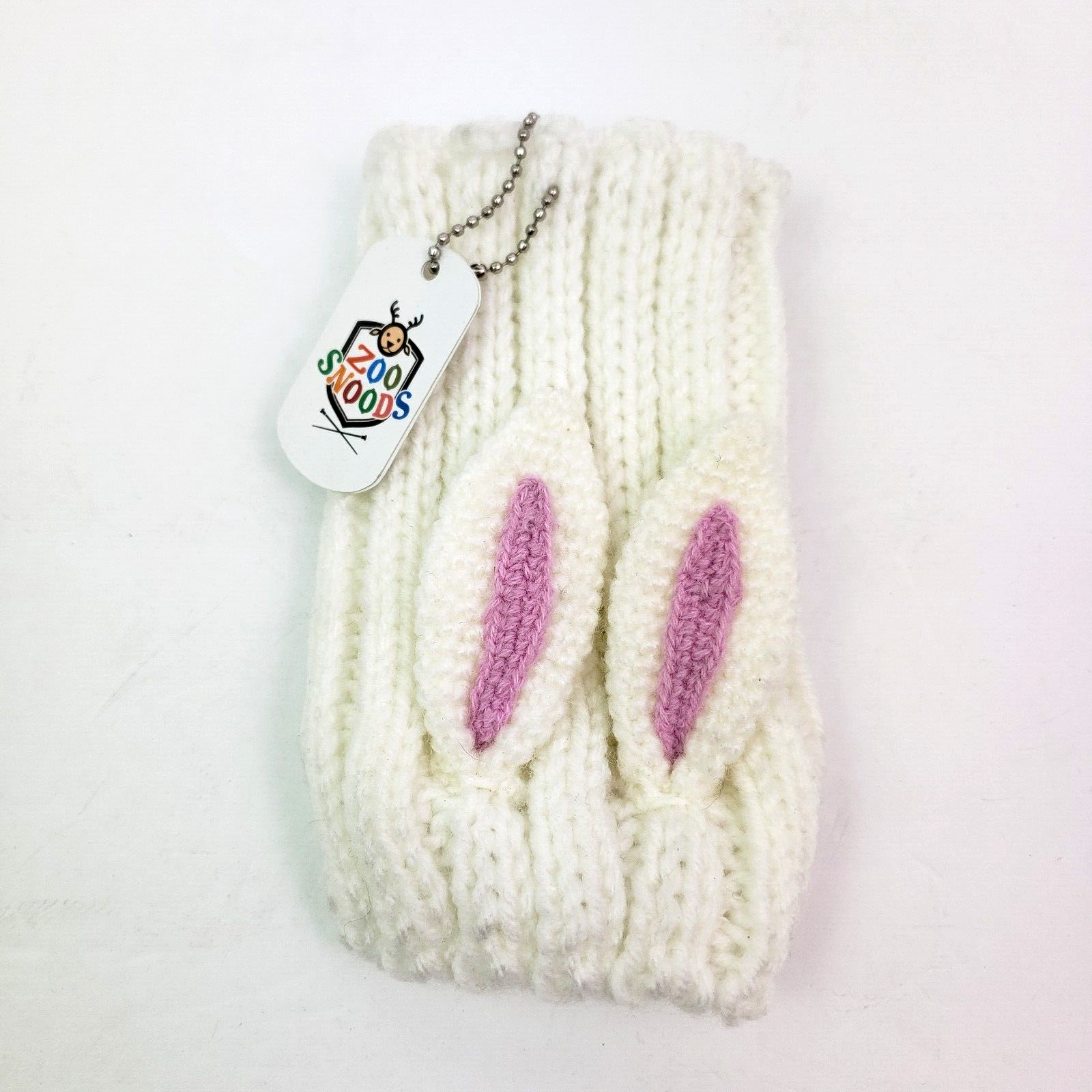 Zoo Snoods Size S Small White Bunny Rabbit No Flap Ear Wrap Hood Dog Costume