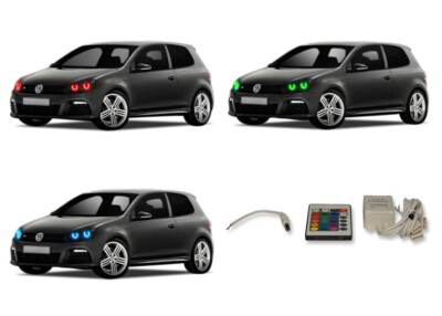 RGB Multi Color IR Headlight Halo kit for Volkswagen Golf 10-13