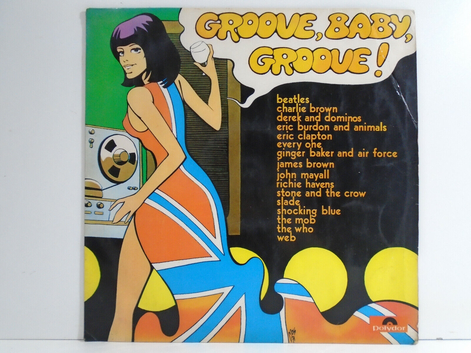 VA GROOVE, BABY, GROOVE! BRAZIL ONLY MIXED LP 1971 BEATLES THE WHO JAMES BROWN