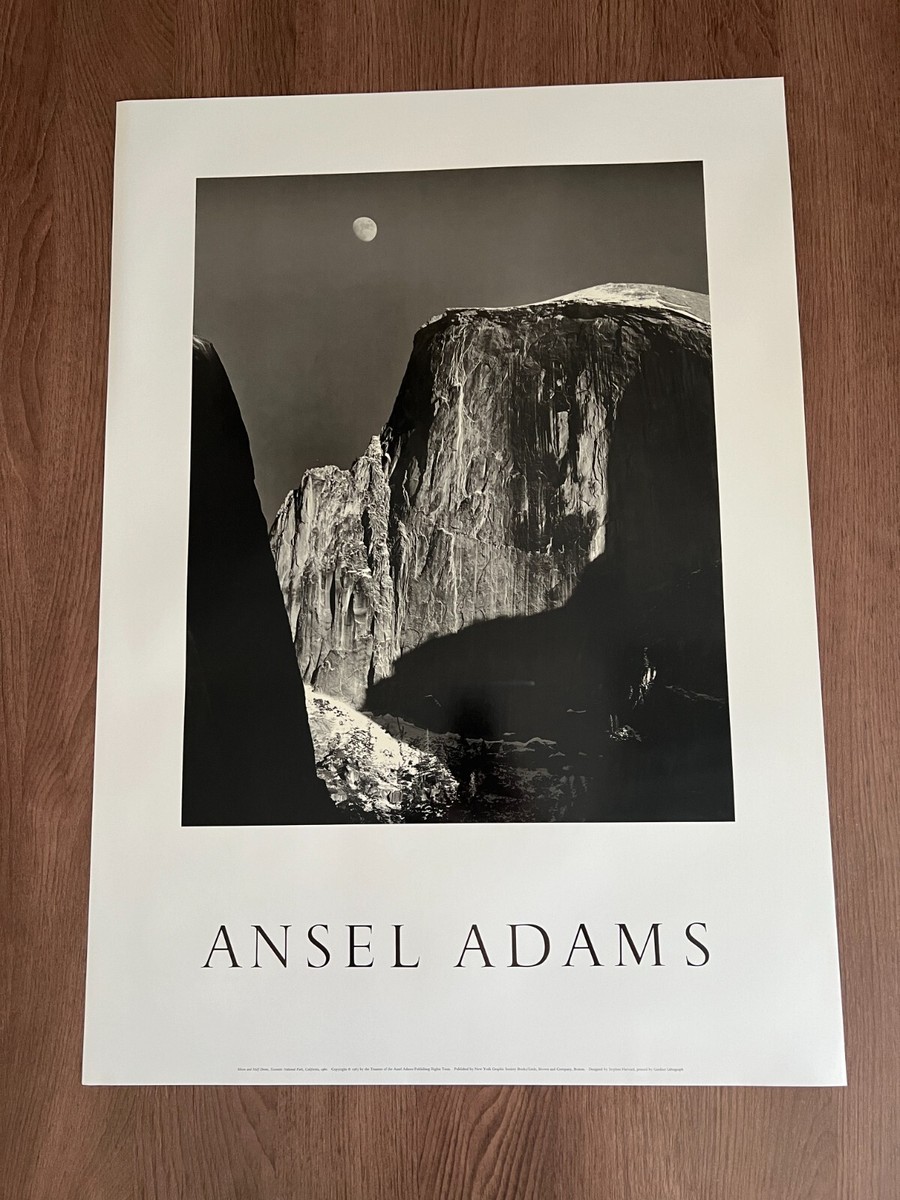 Half Dome/アンセル アダムス/ポスター Amazon.com: Moon and Half Dome, Yosemite National Park, 1960