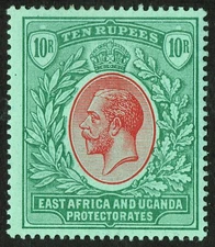 [st3101] EAST AFRICA & UGANDA 1912 SG#58 MVLH 10r red & green/green cv:£250