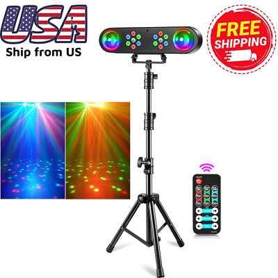 DJ Lights with Stand, Party Bar Light Set, Mobile Stage Lighting System Remote