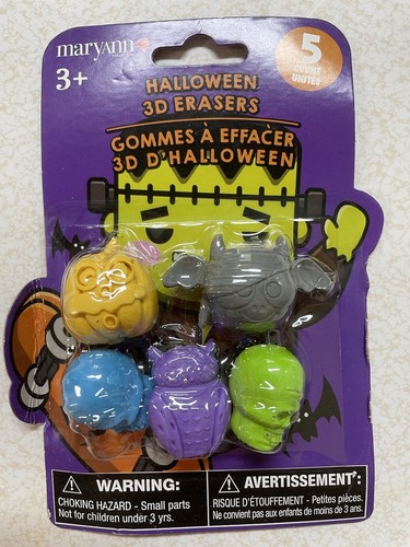 Maryann Collection Halloween 3D Erasers - New