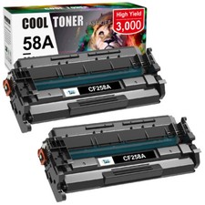 2PK CF258A Cartridge For HP 58A Toner LaserJet Pro M404n MFP M428 M428dw No Chip