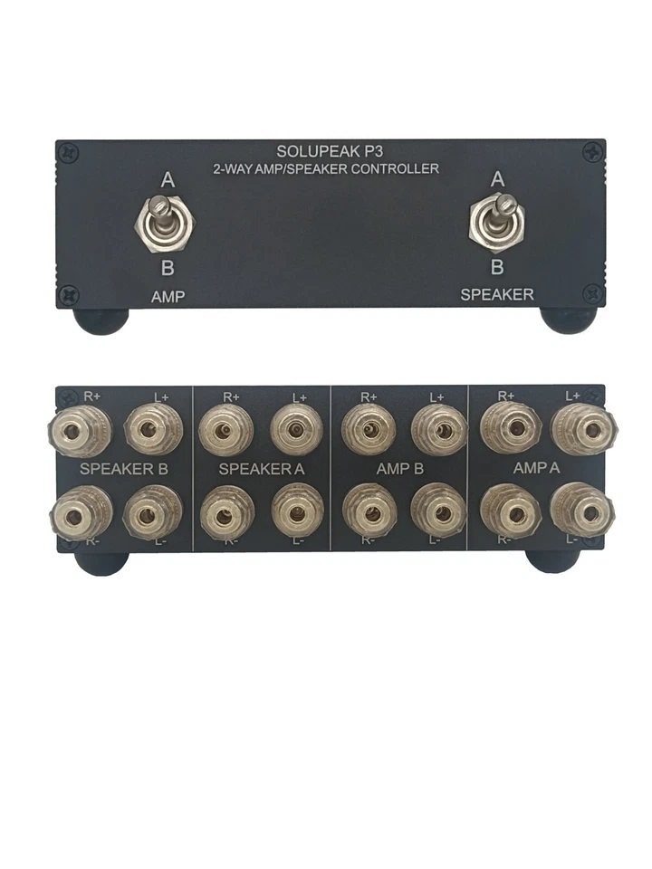SOLUPEAK P3 Speaker Switcher, Amplifier to 2 Pairs Speaker Selector 2 IN 2 OUT - Image 2 of 4