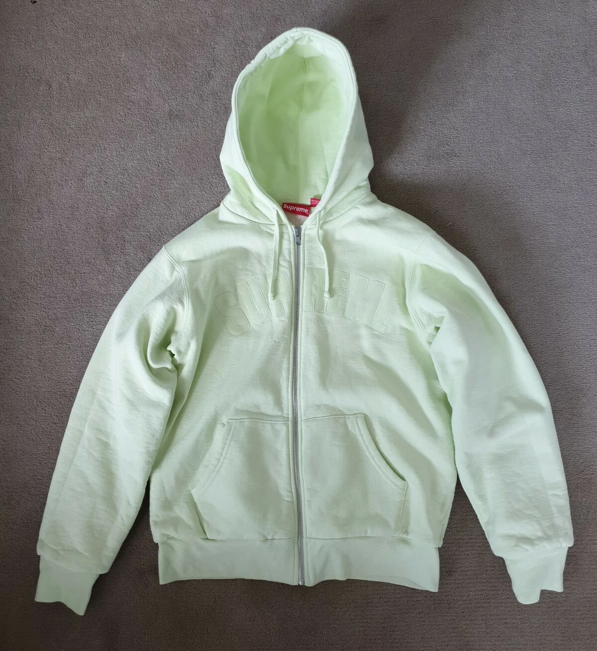 Supreme Canada made AW2017 Thermal Arc Hoodie Pale Lime cotton M sweatshirt