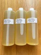 GRAPE SEED OIL CARRIER  100% PURE !!!  Set of 3 - 16 oz each!!!
