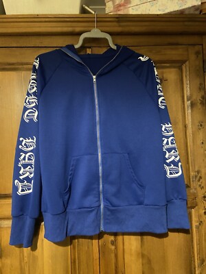 Shein Men's Blue Full Zip Up Hoodie Size L UK