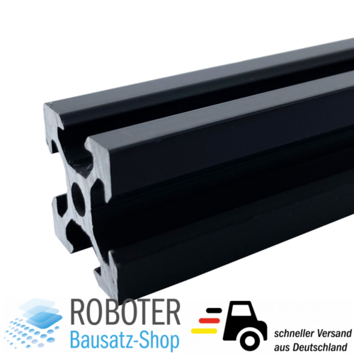 V-Slot Aluminiumprofil 2020 1 Meter schwarz Nut 6 3D-Drucker CNC Hobby - Bild 6 von 8