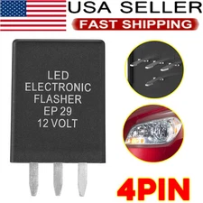 4-Pin LED Electronic Flasher Relay Fix Car Turn Signal Blinker Lights EP29 12V