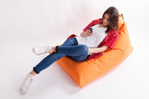POLTRONA POUF POUFF BEANBAG SACCO LOUNGE BLU - Foto 4 di 4