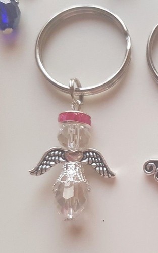 Guardian Angel Keyring∞Handmade∞Loved One∞8 Colours∞Glass Beads∞Gift Wrapped - 第 9/15 張圖片