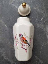 Royal Worcester Palissy Miniature Urn Jar Ceramic Lidded Goldfinch Jar with Lid