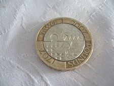 2007 Tercentenary Act of Union England Scotland £2 Two Pound Coin