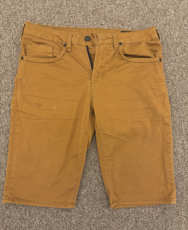 Buffalo David Bitton Parker-X Men's Brown Chino Slouch Fit Stretch Shorts