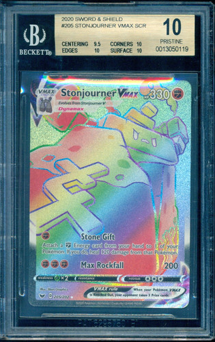 Stonjourner VMAX graded BGS 10 for sale on eBay