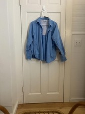 Columbia Men's Light Blue Button-Up Shirt - Medium