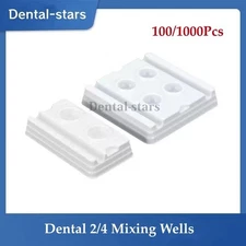 100/1000Pcs Dental Disposable Mixing Wells Bonding Composite Adhesive 2/4 Wells