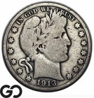 1913-S Barber Half Dollar, Better Date In Series