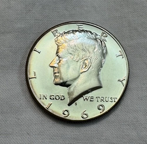 1969-S 50C Proof 40% Silver Kennedy Half Dollar Gradable Flawless 001